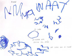 dibujo de un niño sobre la fuerza del imán