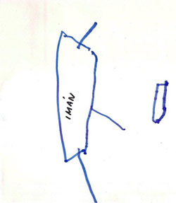 dibujo de un niño sobre el imán