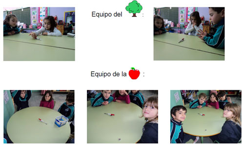 Observamos qué sucede por equipos, en el equipo del árbol y de la manzana