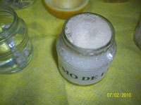 Resultado de experimento: Tiza y el zumo de limón.
