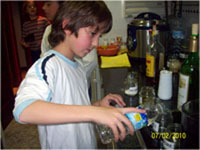 Realizando el experimento.