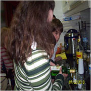 Realizando el experimento.
