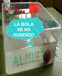 La bola se ha hundido