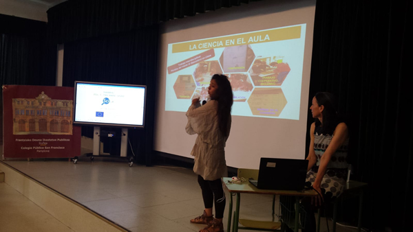 Opening table. Multiplier event organized by CSIC at the school in Madrid on June the 19th, 2018.