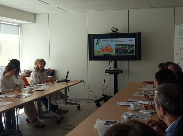 Opening table. Multiplier event organized by CSIC at the school in Madrid on June the 19th, 2018.