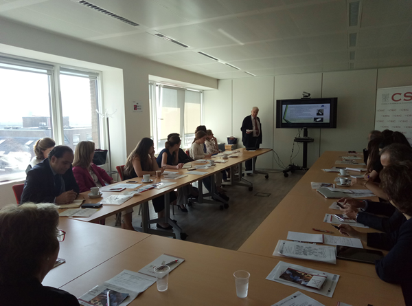 Opening table. Multiplier event organized by CSIC at the school in Madrid on June the 19th, 2018.
