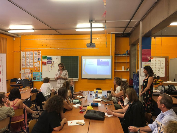 Opening table. Multiplier event organized by CSIC at the school in Madrid on June the 19th, 2018.